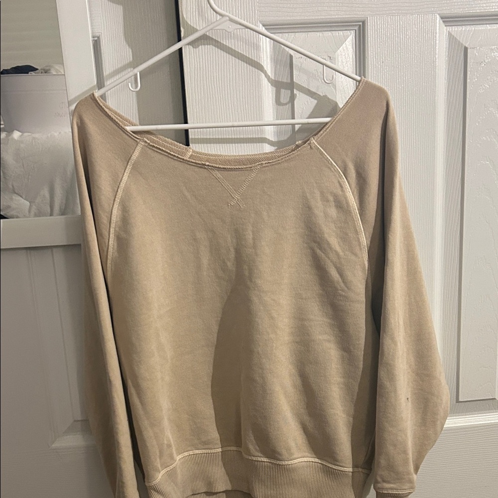 Womens American Eagle Off the Shoulder Crewneck